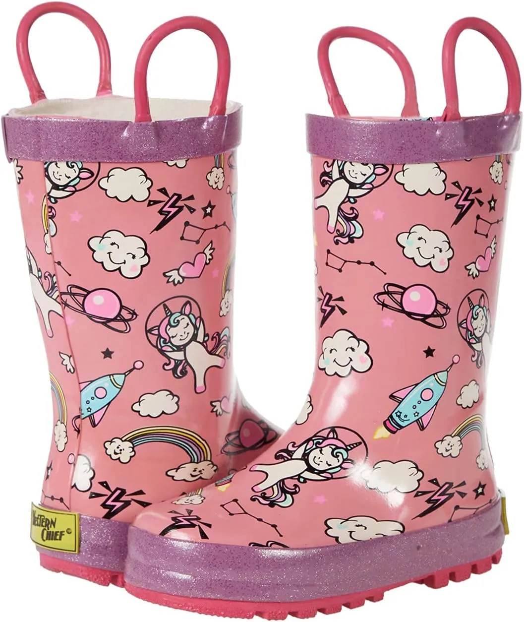 Western Chief Kids Girl's Planet Play Rain Boot (Toddler/Little Kid)