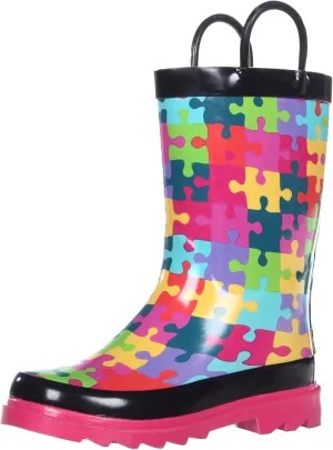 Western Chief Kid's Puzzle Pieces Rain Boot (Toddler/Little Kid)
