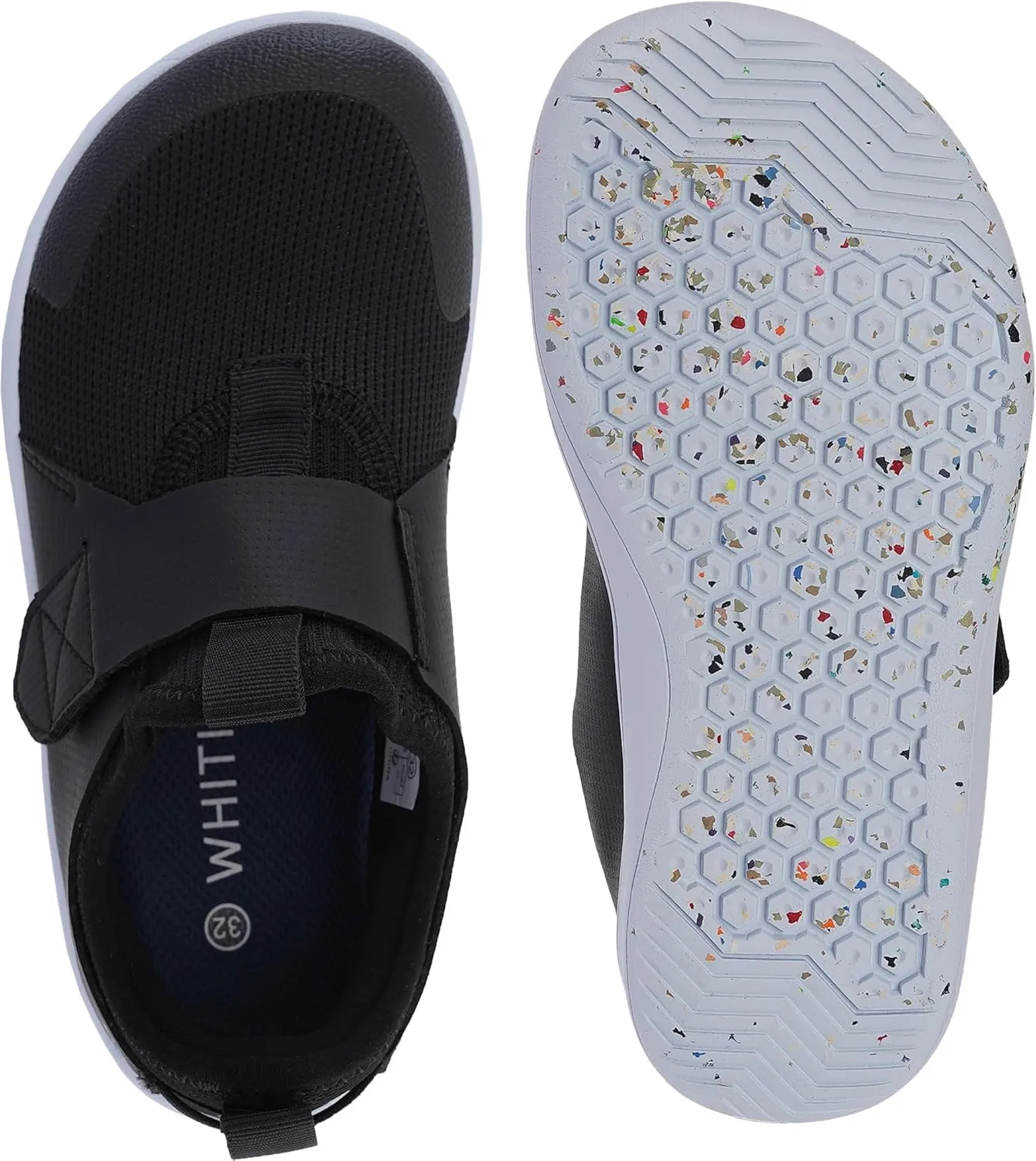 WHITIN Little/Big Kid Wide Width Barefoot Shoes | Boys/Girls Minimalist Elastic Opening Sneakers | Flexible- Zero Drop Sole