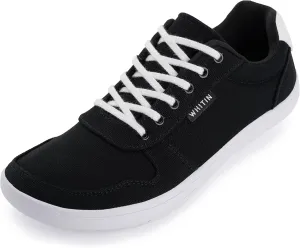 WHITIN Men's Wide Barefoot Shoes | Stylish Canvas Minimalist Sneakers | Zero Drop Sole