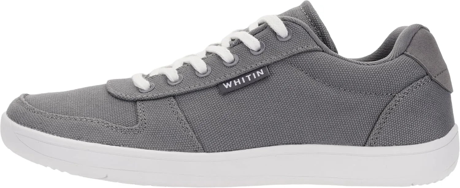 WHITIN Wide Toe Box Barefoot Sneakers for Women | Lightweight Canvas Minimalist Shoes