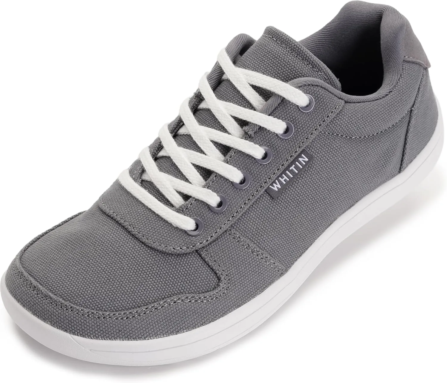WHITIN Wide Toe Box Barefoot Sneakers for Women | Lightweight Canvas Minimalist Shoes