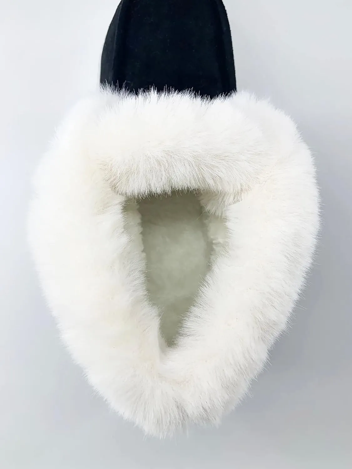 Winter Fur Lined Loafers for Womens Casual Canvas Slip on Soft Lightweight Flats Comfort Elastic Lace up Low Top Boat Shoes