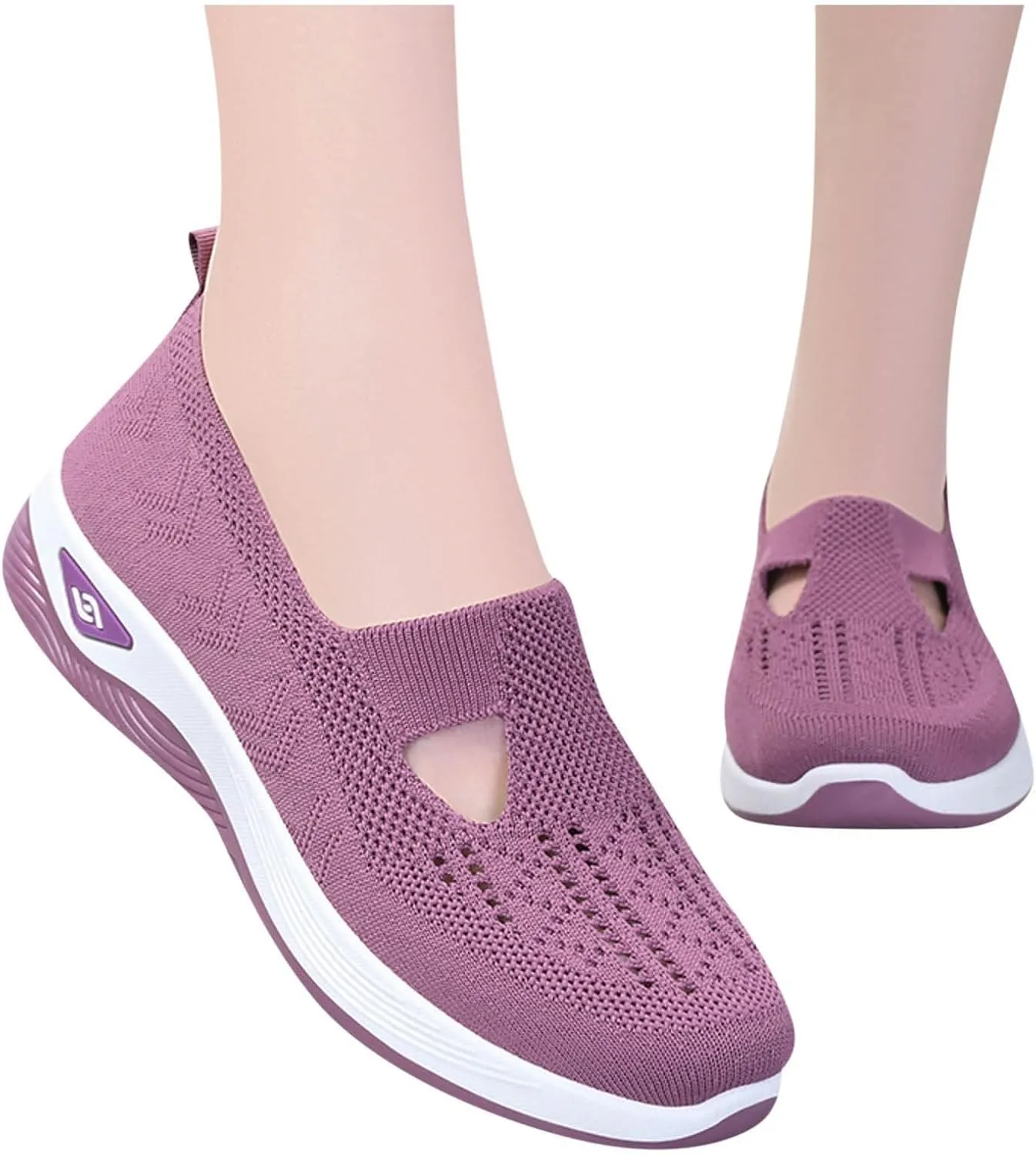 Women Footwear Orthopedic Sneakers Arch Support Walking Shoes Woven Breathable Running Shoes Sole Shoes Cloud Slide