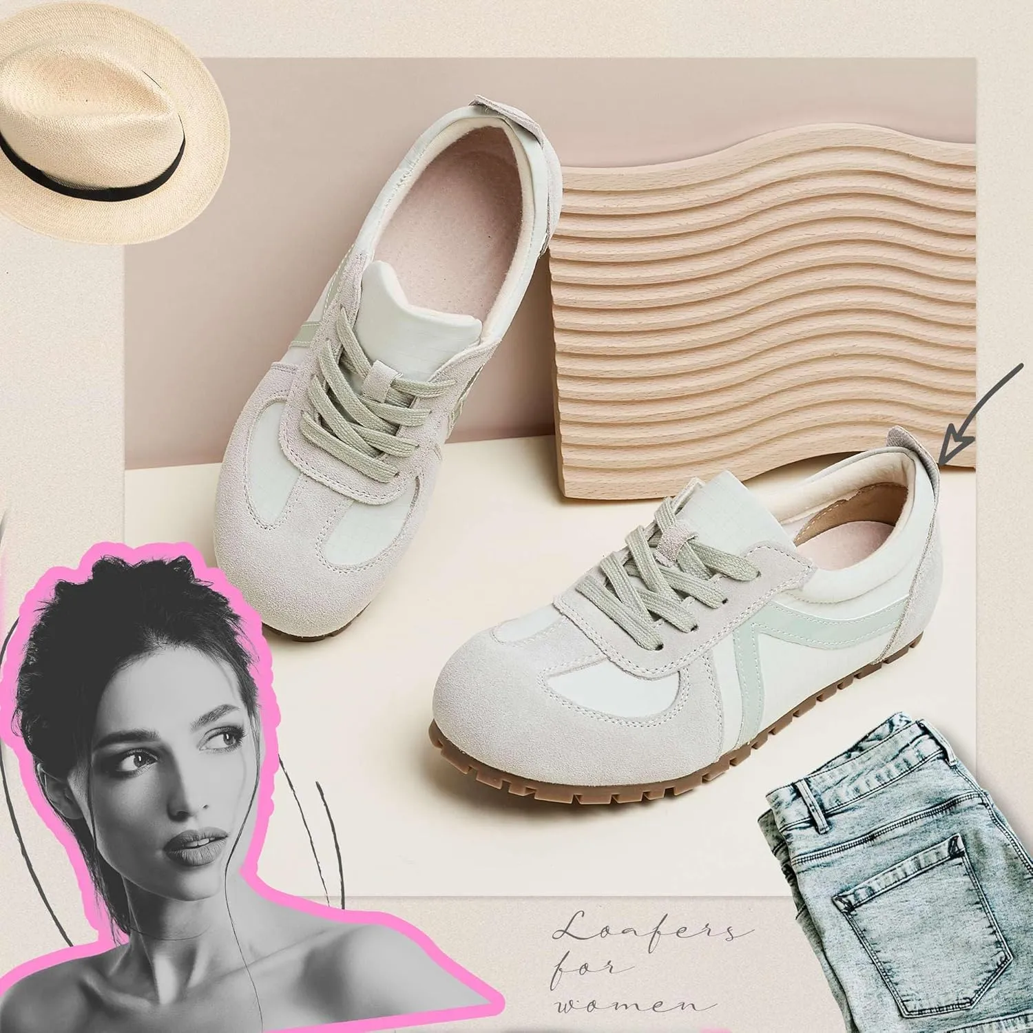 Women Loafers Shoes Casual Flat Comfortable Walking Shoes Women's Fashion Sneakers Footwear