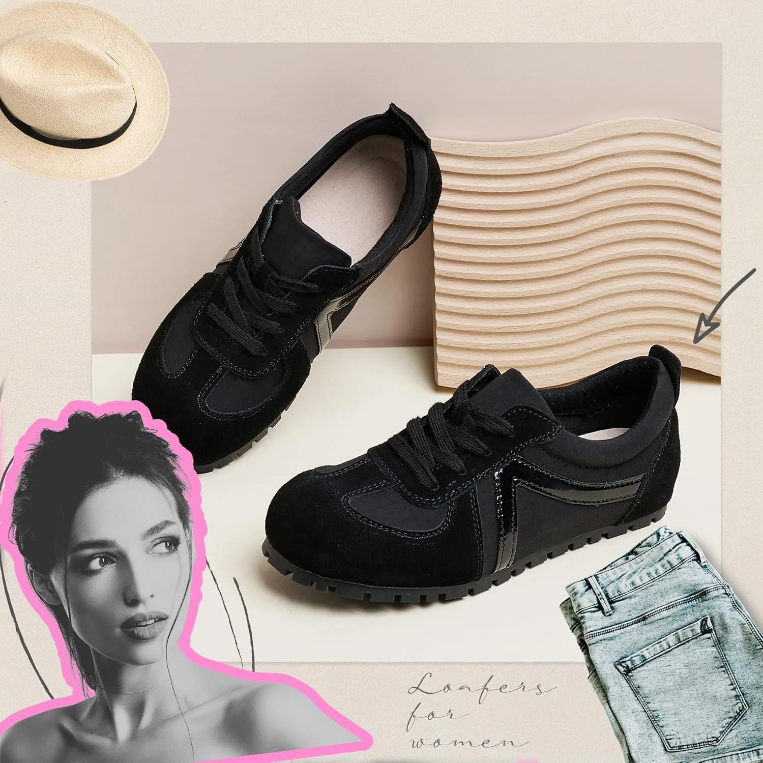 Women Loafers Shoes Casual Flat Comfortable Walking Shoes Women's Fashion Sneakers Footwear