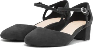 Women Low Chunky Heel Mary Jane Pumps Shoes Ankle Strap Closed Round Toe Sandals Heels Suede Mary Jane Pumps 2” Chunky Block Heels Dress Mary Janes Cut Out Office Wedding 4-11 M US