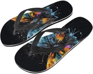 Women Sea Wave Flip Flop Sandal, Cute Lotus Orthotic Flip Flops Lightweight Flat Sandals Indoor Outdoor for Summer