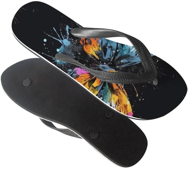Women Sea Wave Flip Flop Sandal, Cute Lotus Orthotic Flip Flops Lightweight Flat Sandals Indoor Outdoor for Summer