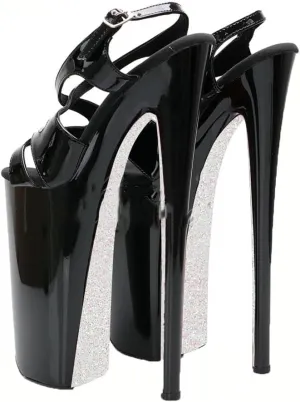 Women's 8 Inchesextreme Heel Platform Sandals Gothic Roman Queen Open Toe Exotic Stripper Heels Dress Cross Dressing