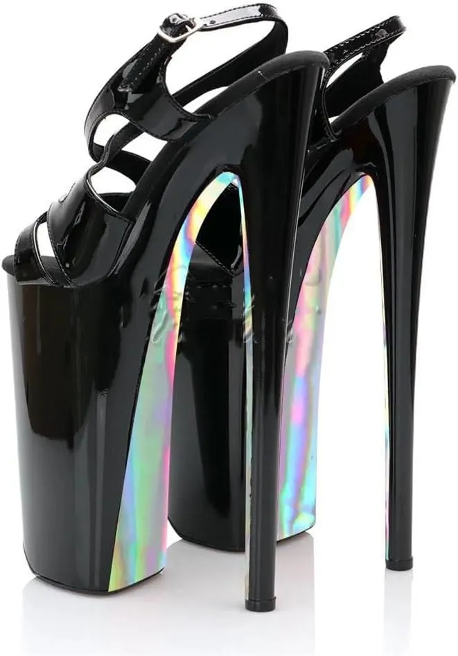 Women's 8 Inchesextreme Heel Platform Sandals Gothic Roman Queen Open Toe Exotic Stripper Heels Dress Cross Dressing
