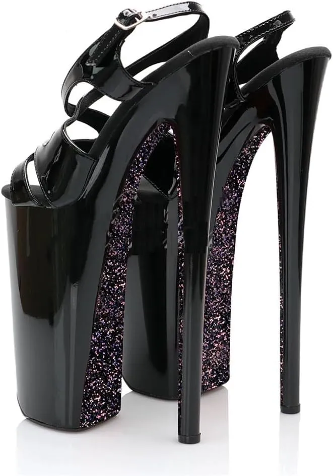 Women's 8 Inchesextreme Heel Platform Sandals Gothic Roman Queen Open Toe Exotic Stripper Heels Dress Cross Dressing