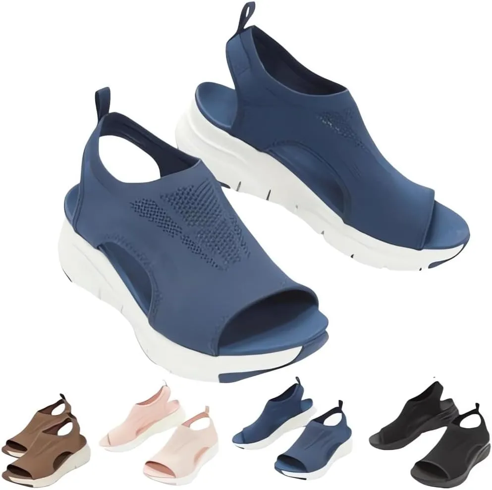 Women's Breathable Orthopedic Sandals, 2024 New Soft Shoes Go Walking Slip on Diabetic Foam Shoes, Arch Support Shoes for Women Wide Width
