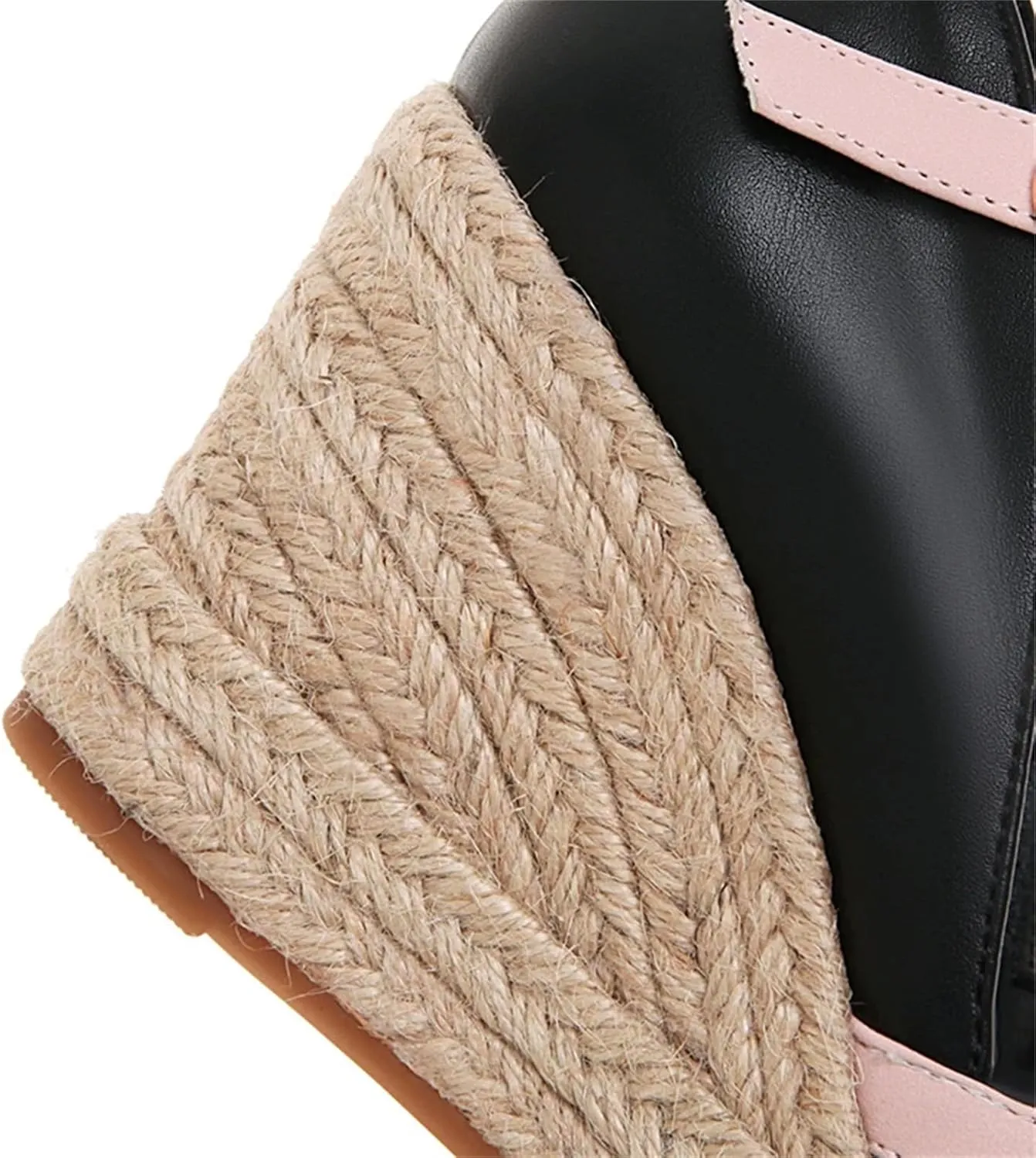 Women's Espadrille Wedge Sandals - Ankle Strap Platform, Summer Weaving High Heels