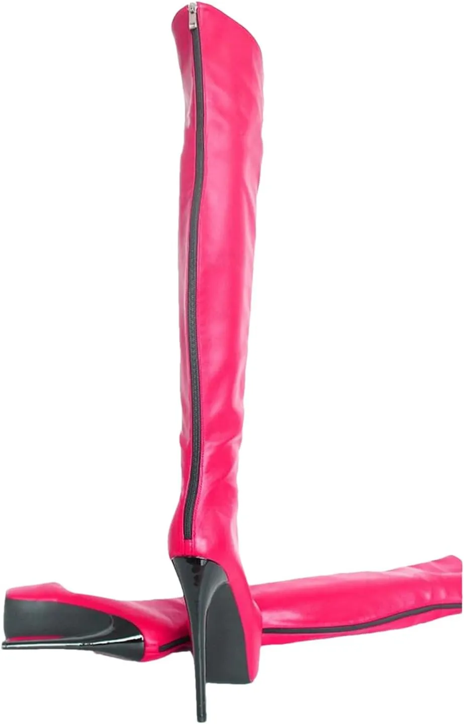 Women’S Faux Leather Over-The-Knee Boots Back Zip Spring Cosplay Shoes (US 5-12)