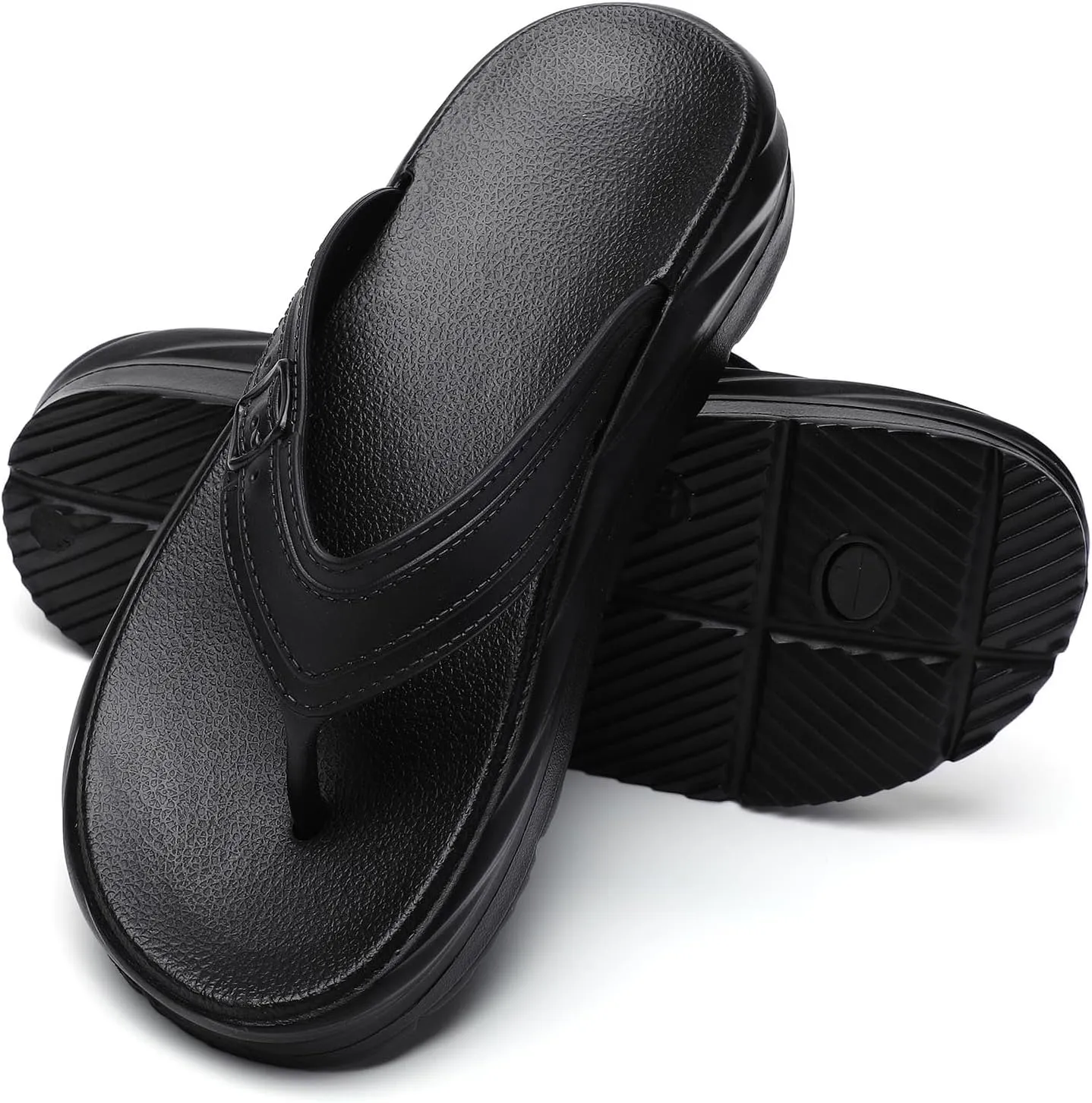 Women’s Flip Flops Arch Support Mid Platform Sandals Wedge Flip Flop Thong Slippers Chunky Slide Sandals