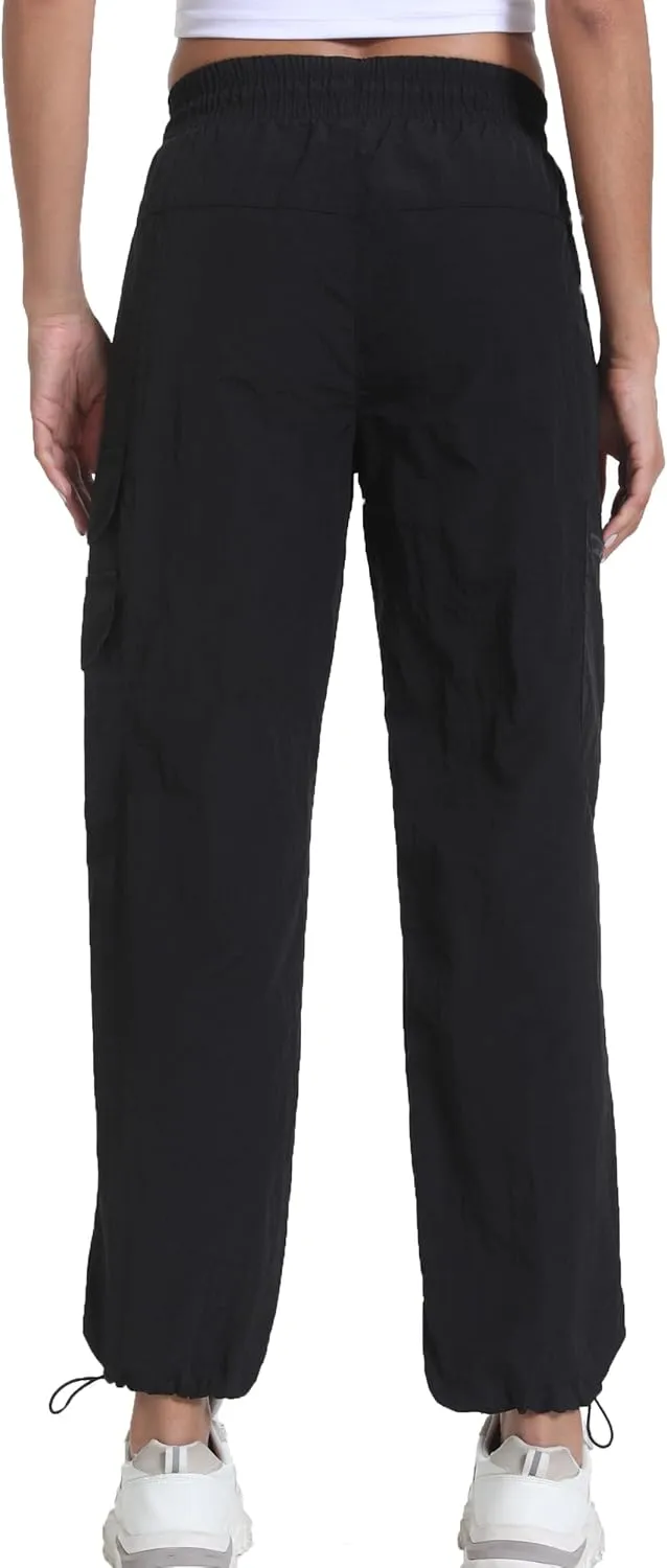 Women's Joggers with Pockets, Hiking Cargo Water Resistant Lightweight Pants for Women Workout Athletic Travel Camping