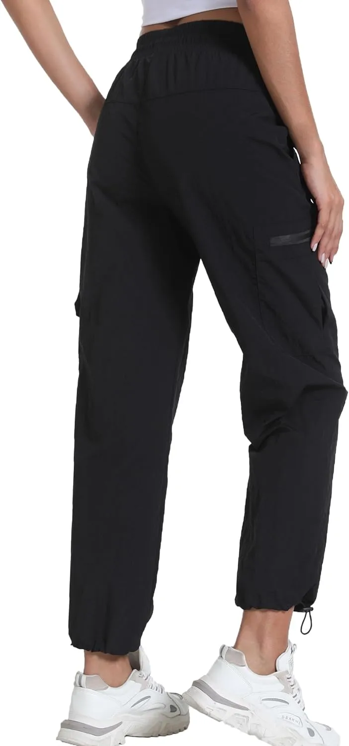 Women's Joggers with Pockets, Hiking Cargo Water Resistant Lightweight Pants for Women Workout Athletic Travel Camping