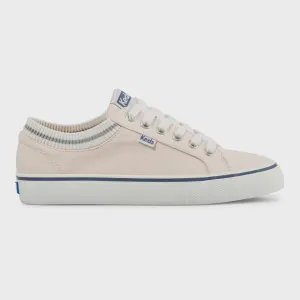 Women's Jump Kick Rib Knit Collar Canvas Light Pink