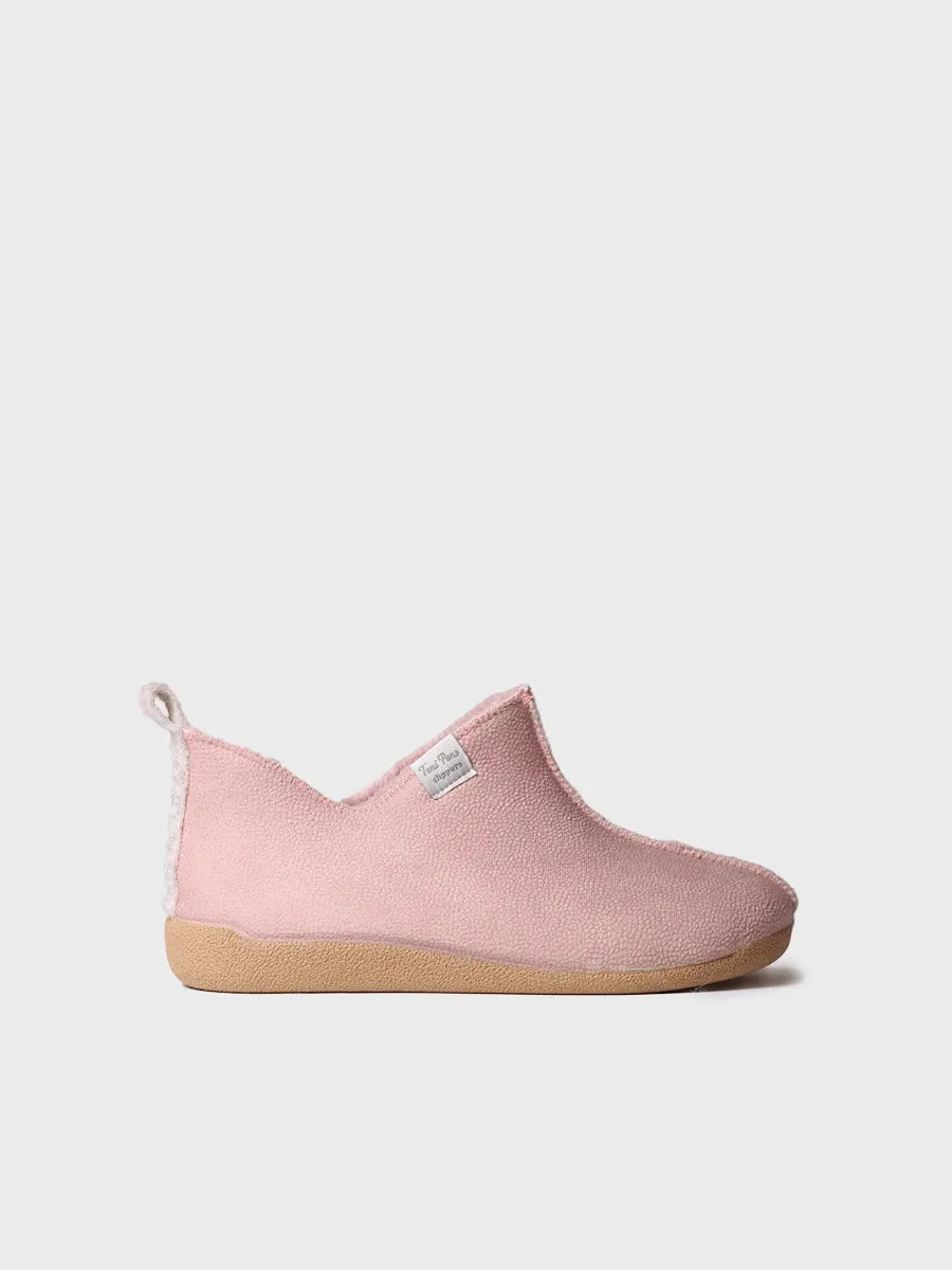 Women's Lace-up House Slipper in Leather - MOSCU-BD