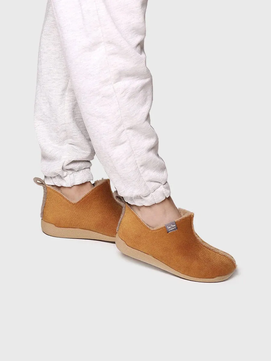 Women's Lace-up House Slipper in Leather - MOSCU-BD