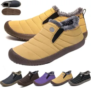 Womens Men Waterproof Warm Plush Lined Outdoor Snow Ankle Boots, Fashionable Winter Shoes for Ultimate Comfort