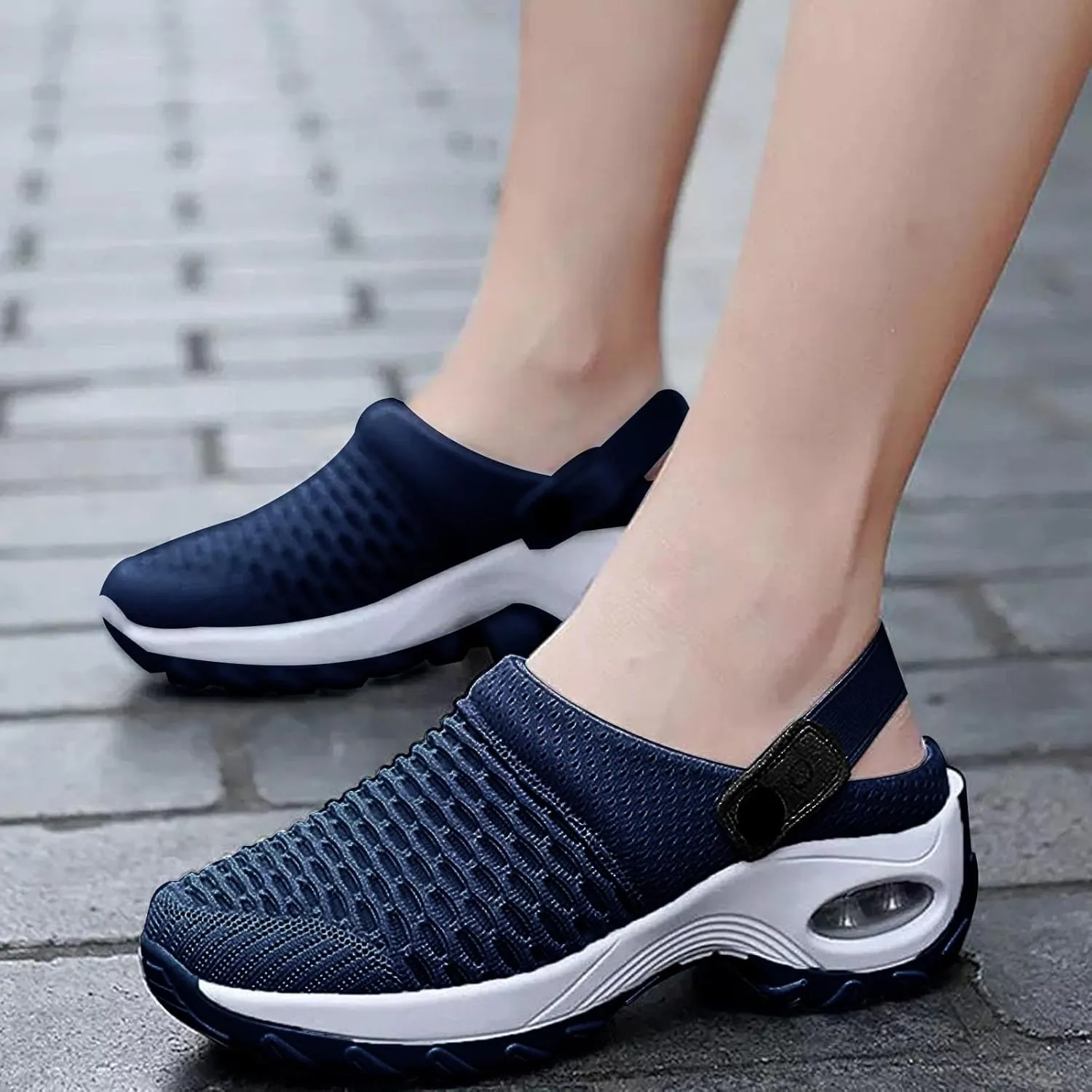 Womens Orthopedic Clogs with Air Cushion Breathable Slip-On Arch Support Sandals Lightweight Beach Walking Slippers