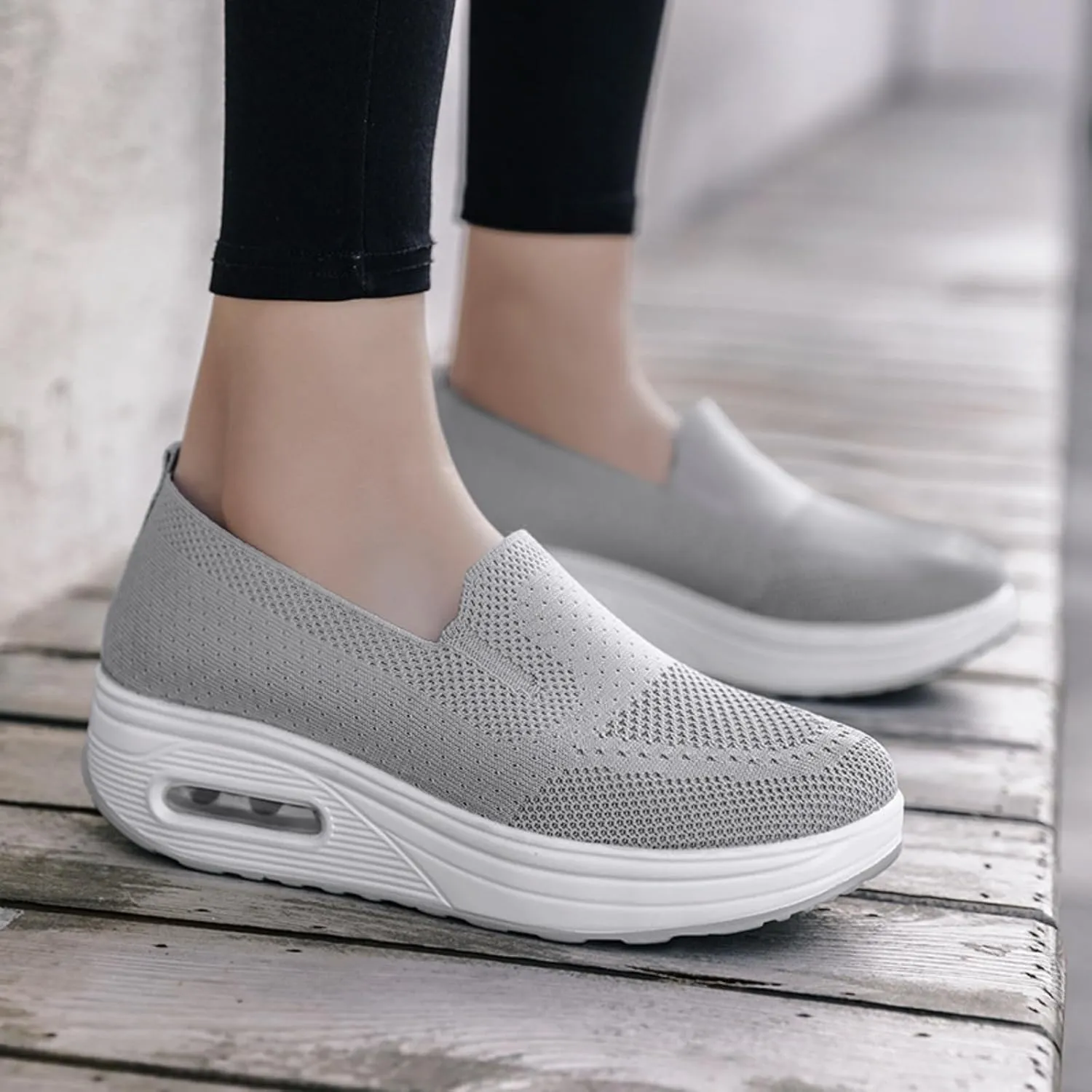 Women's Orthopedic Sneakers Diabetic Casual Walking Wide Shoes Air Cushion Slip on Shoe Breathable Jogging Running Tennis Shoes Mesh Arch Support Lightweight Soft Sneakers