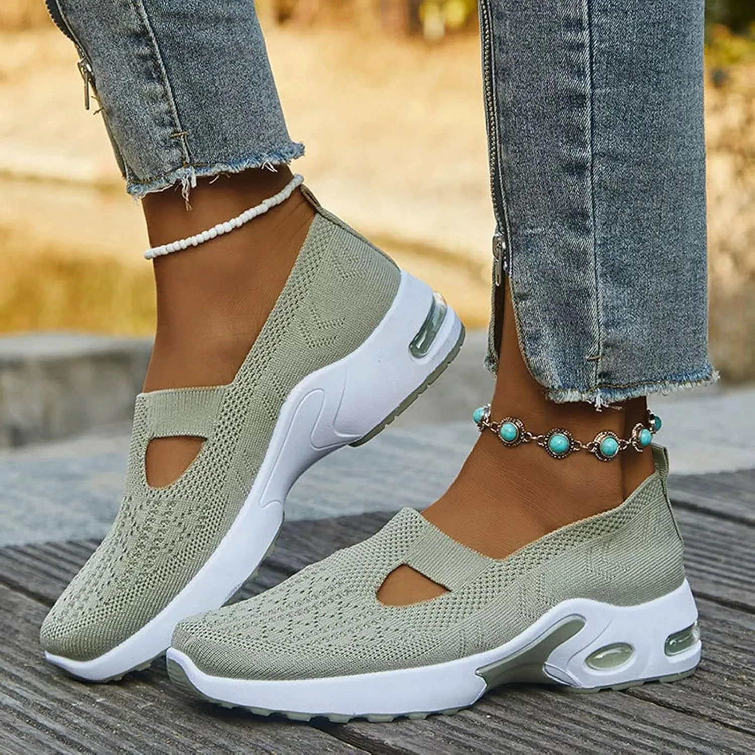 Women's Sandals Orthopedic Arch Support Sandals Memory Foam Sandals Mesh Breathable Soft Sneakers Slip on Walking Shoes
