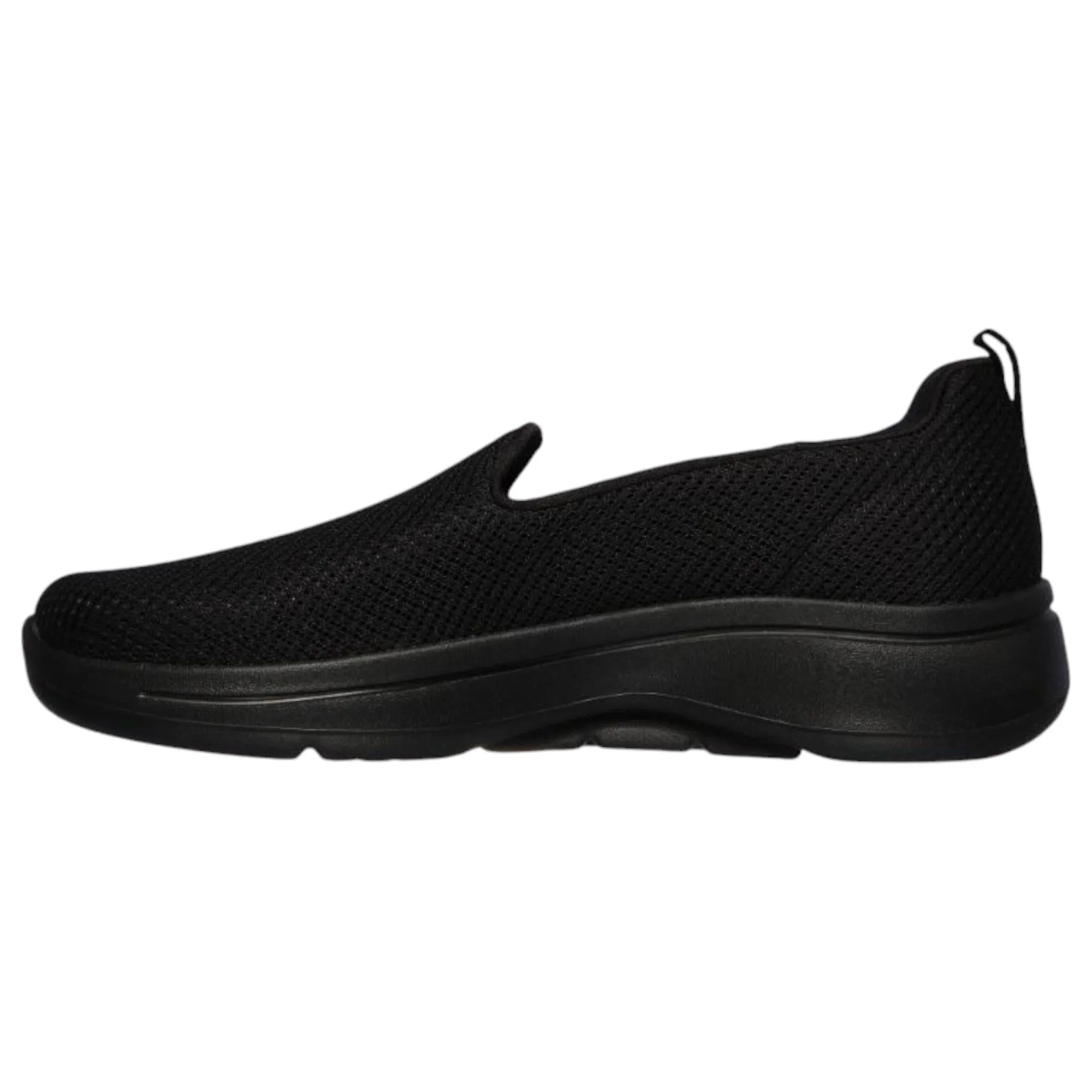 Womens Skechers Go Walk Arch Fit - Grateful Black/Black Slip On Shoes