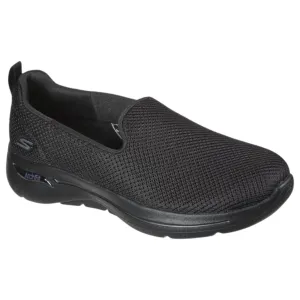 Womens Skechers Go Walk Arch Fit - Grateful Black/Black Slip On Shoes