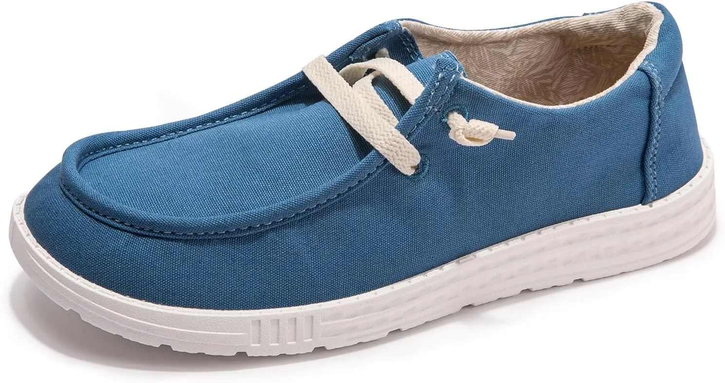 Womens Slip On Loafer Outdoor Sneakers Causal Low Top Canvas Flat Comfortable Fashion Walking Shoes