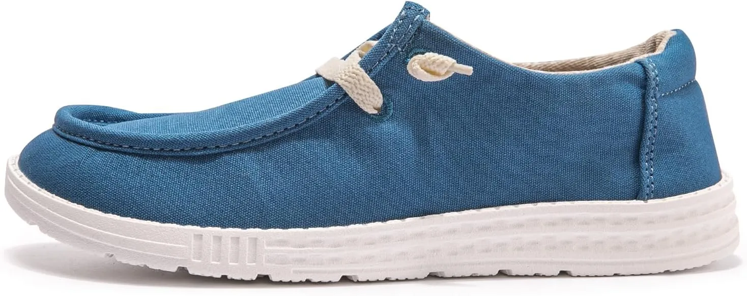 Womens Slip On Loafer Outdoor Sneakers Causal Low Top Canvas Flat Comfortable Fashion Walking Shoes