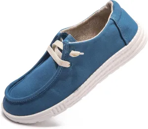 Womens Slip On Loafer Outdoor Sneakers Causal Low Top Canvas Flat Comfortable Fashion Walking Shoes