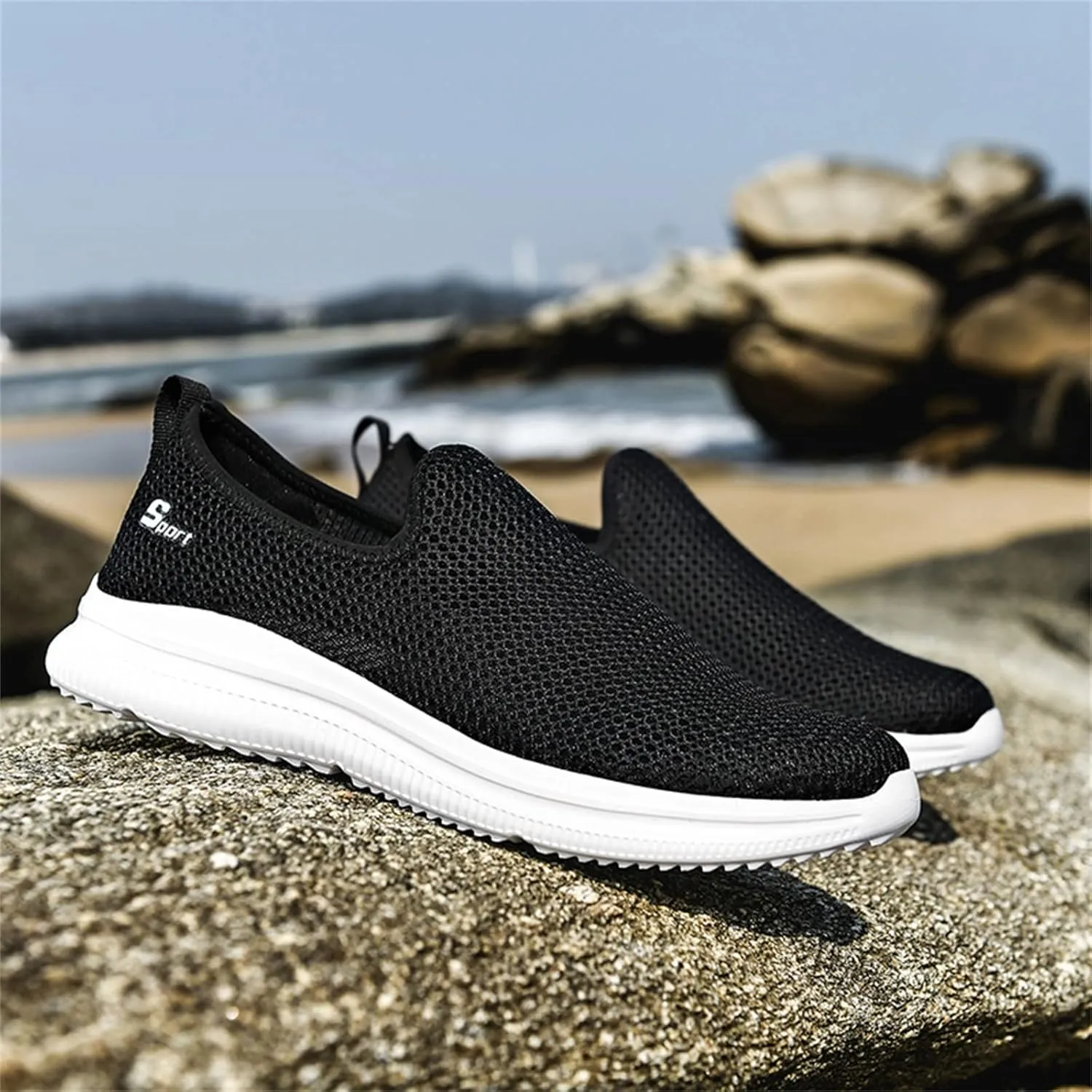 Women's Slip On Sneakers Casual Everyday Shoes Mens Casual Shoes Lightweight Dressy Casual Shoes Black Platform Sneaker Slip On Tennis Shoe Loafers Shoe