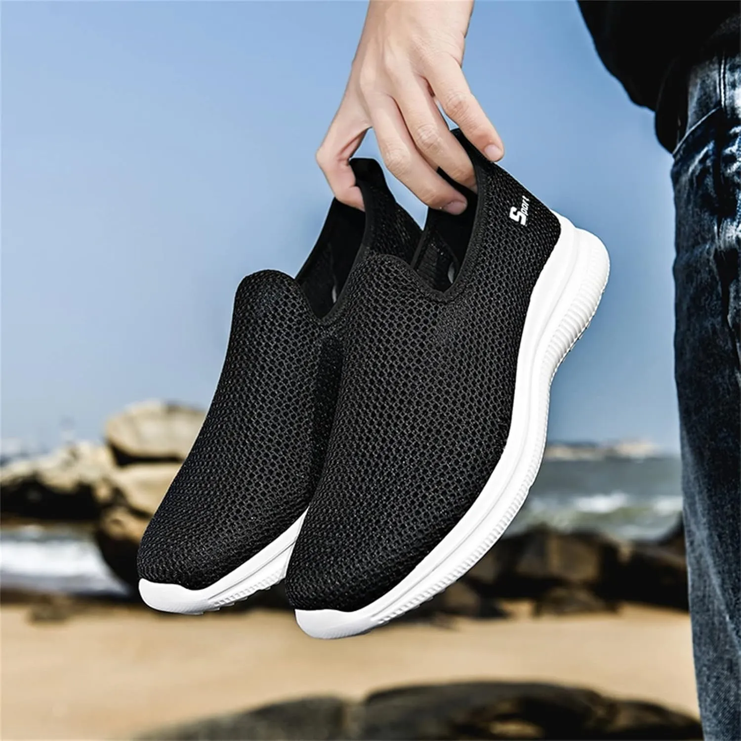 Women's Slip On Sneakers Casual Everyday Shoes Mens Casual Shoes Lightweight Dressy Casual Shoes Black Platform Sneaker Slip On Tennis Shoe Loafers Shoe