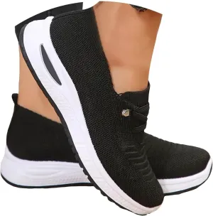 Women's Soft Sole Mesh Comfort Orthopedic Shoes with Arch Support Memory Foam Go Walking Sneakers Slip on Shoes