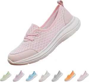 Women's Soft Sole Mesh Comfort Orthopedic Shoes，Spring and Summer Low-Top Casual Slip-On Flat Walking Shoes.