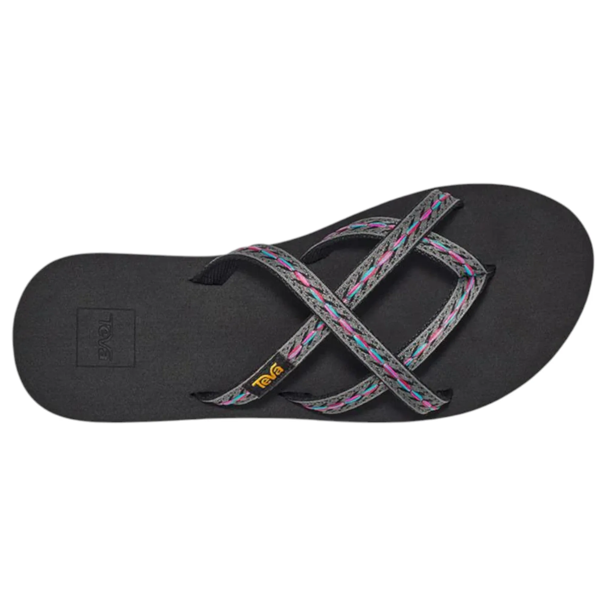 Womens Teva Olowahu Thongs Black Felicitas