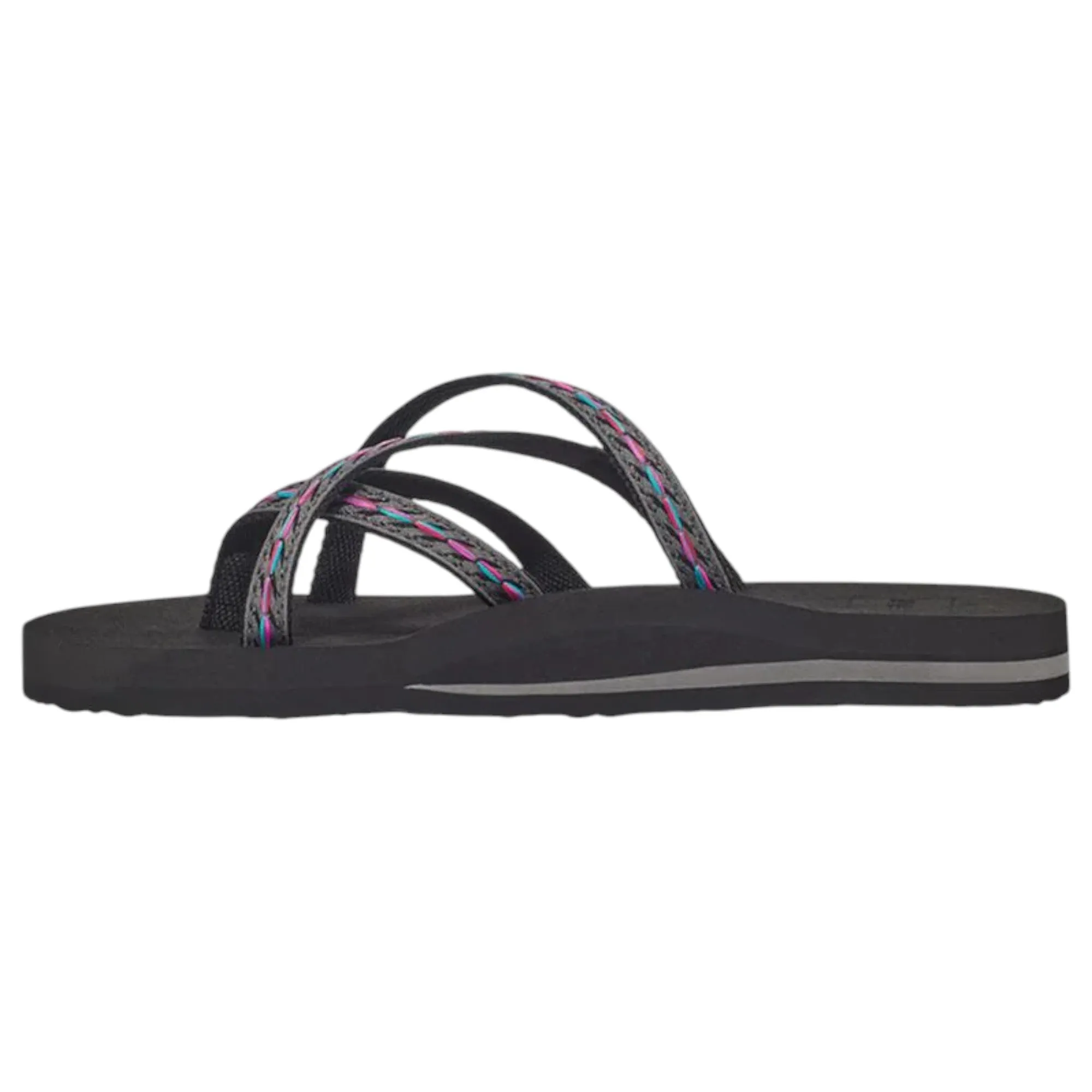 Womens Teva Olowahu Thongs Black Felicitas