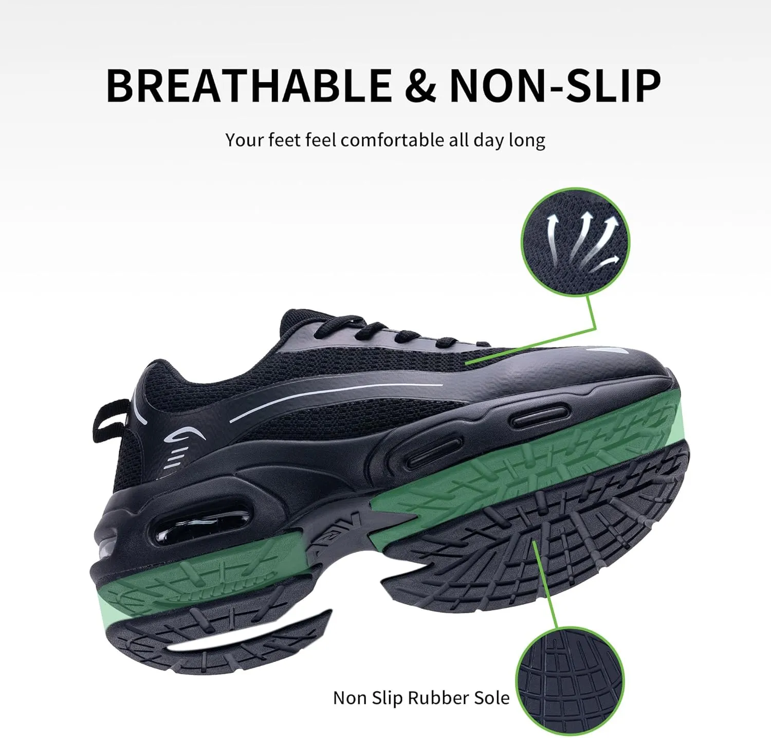 Womens Walking Shoes with Arch Support | Orthotic Sneakers for Plantar Fasciitis Foot Heel Pain Relief | Air Tennis Running Shoes US 6.5-11