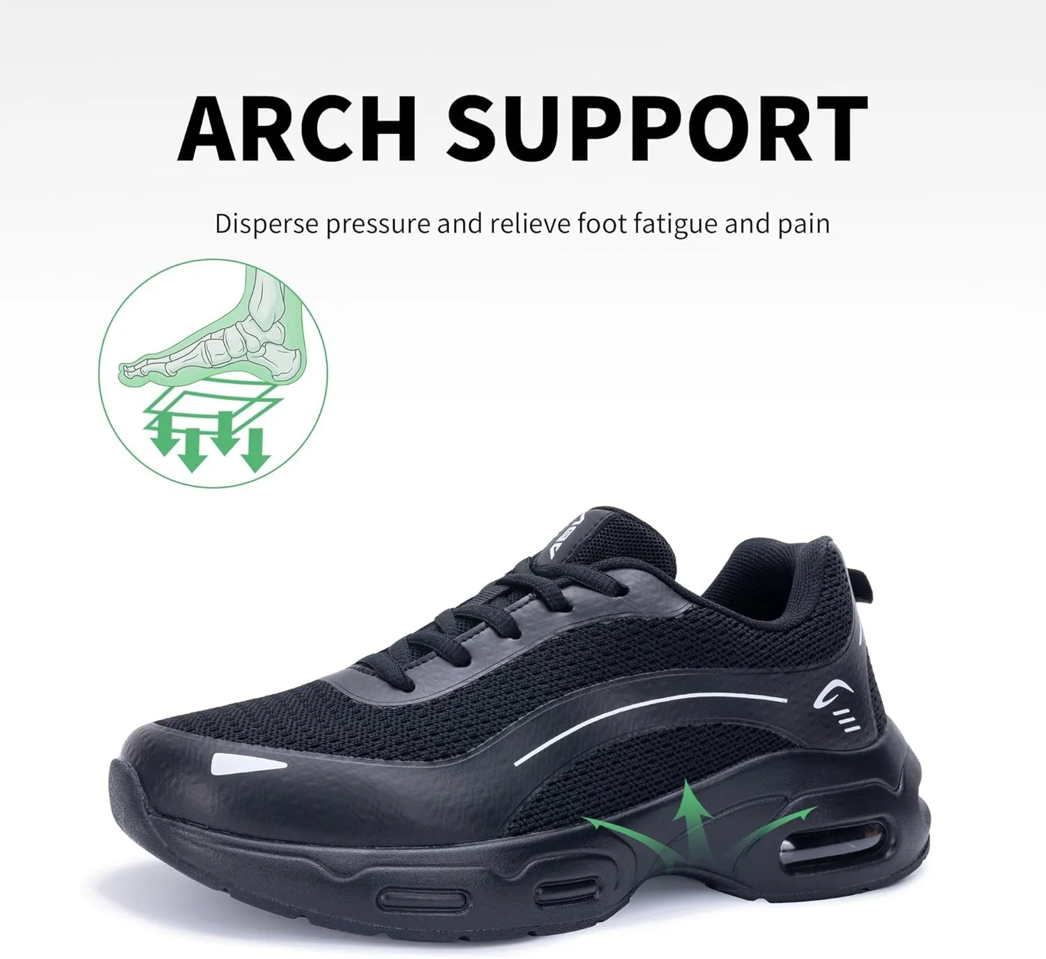 Womens Walking Shoes with Arch Support | Orthotic Sneakers for Plantar Fasciitis Foot Heel Pain Relief | Air Tennis Running Shoes US 6.5-11