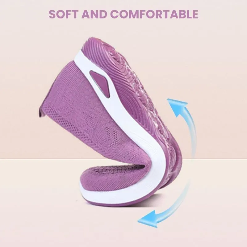 Women's Woven Orthopedic Breathable Soft Sole Shoes,Walking Plantar Fasciitis Slides Sandals Anti-Slip Foam Mesh Shoes Comfortable Recovery Orthopedic Shoes Go Walking Slip on Diabetic Foam Shoes