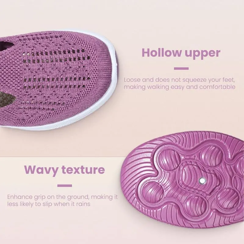 Women's Woven Orthopedic Breathable Soft Sole Shoes,Walking Plantar Fasciitis Slides Sandals Anti-Slip Foam Mesh Shoes Comfortable Recovery Orthopedic Shoes Go Walking Slip on Diabetic Foam Shoes