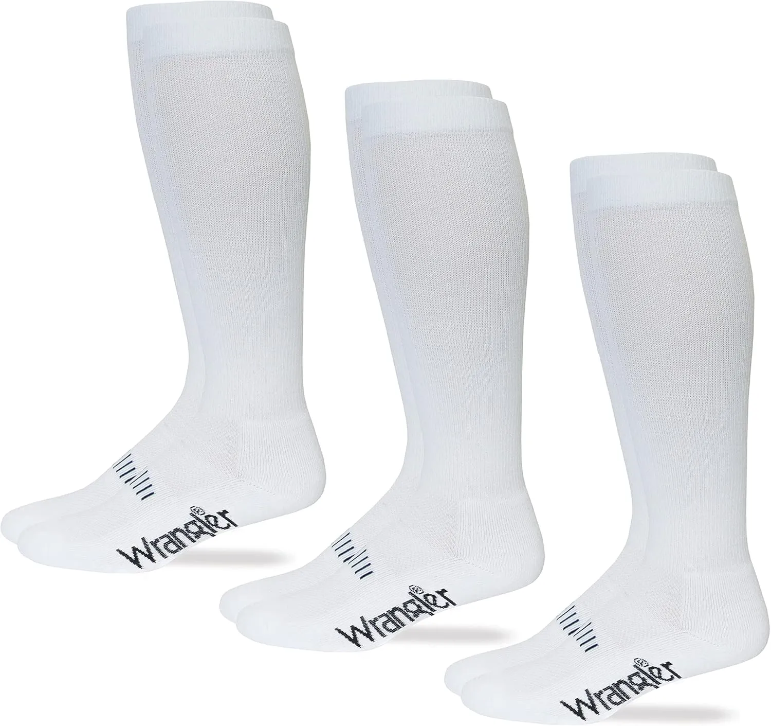 Wrangler Men's Ultra Dri Seamless Toe Western Boot Socks (3 Pairs)