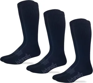 Wrangler Men's Ultra Dri Seamless Toe Western Boot Socks (3 Pairs)