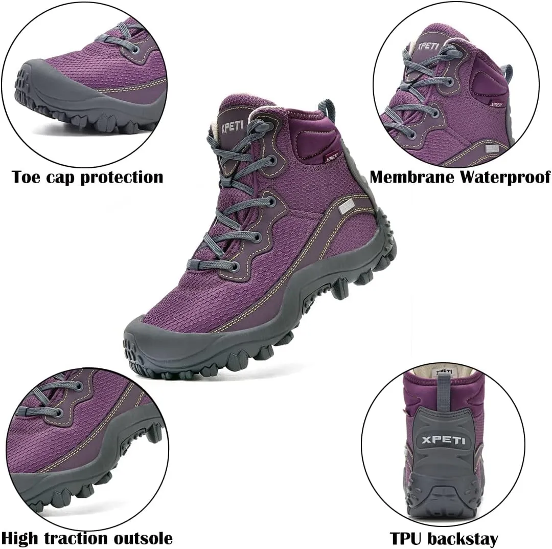 XPETI Women's Dimo Mid Waterproof Outdoor Hiking Boot Non Slip