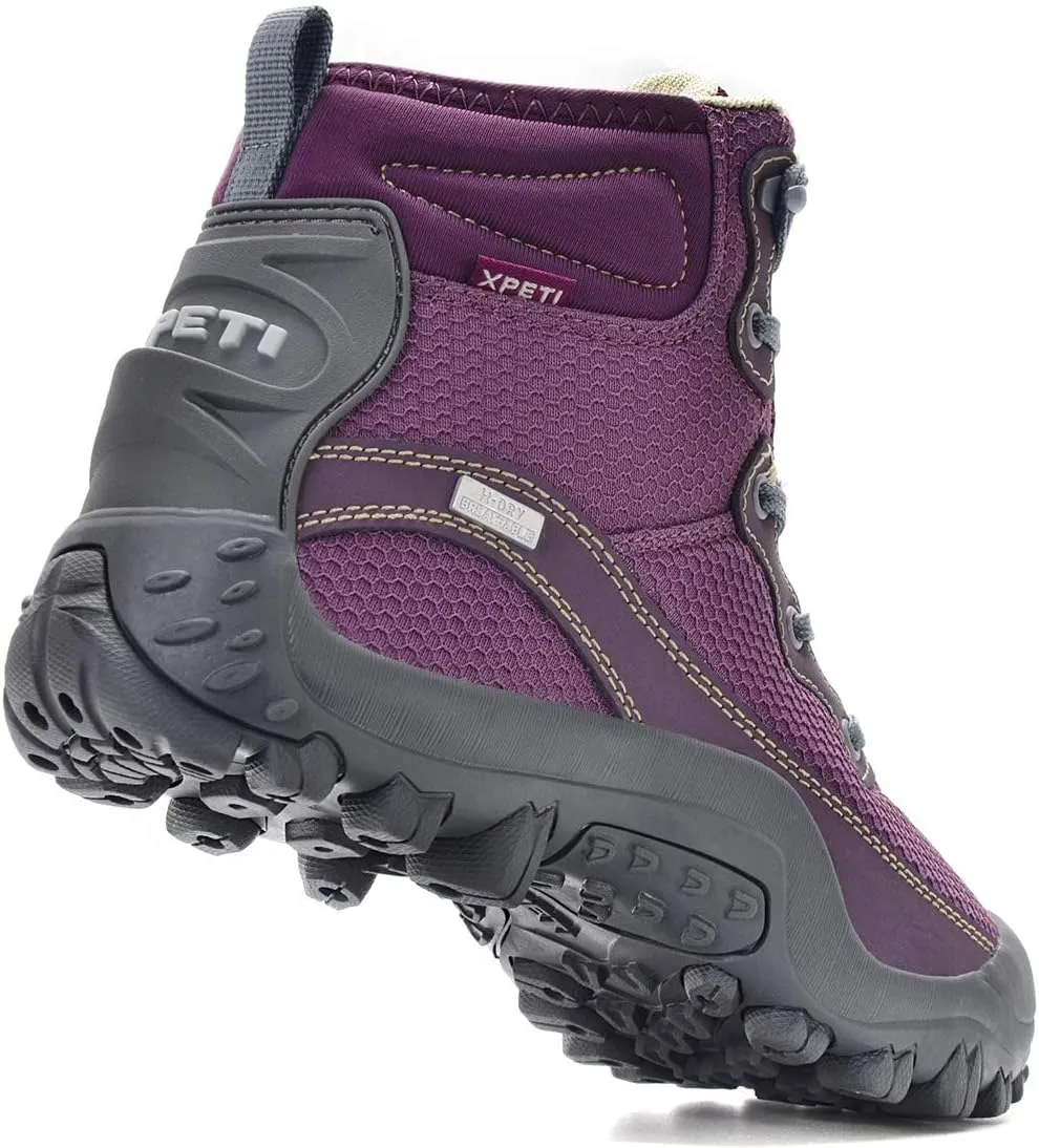 XPETI Women's Dimo Mid Waterproof Outdoor Hiking Boot Non Slip
