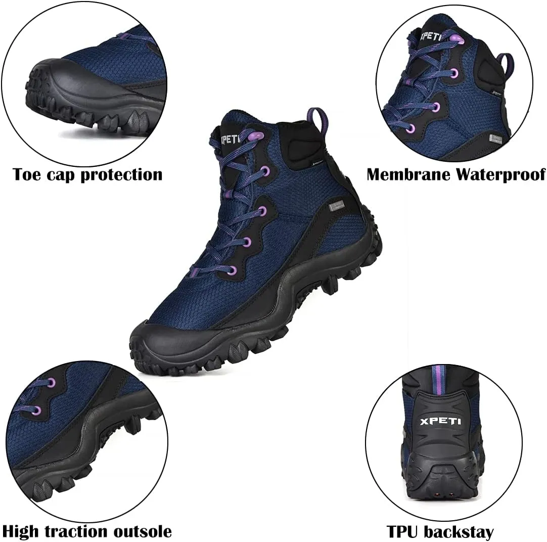 XPETI Women's Dimo Mid Waterproof Outdoor Hiking Boot Non Slip