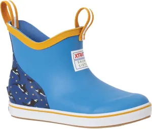 Xtratuf Kids' Salmon Sisters Ankle Deck Boot, Blue, Size 13(M)